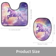 thumbnail image 3 of PhooArto Toilet Lid Cover and U-Shaped Toilet Floor Mat Set of 2 Pieces, Sparkling Stars Unicorn Toilet Mat Set, Machine Washable Seat Covers Non-Slip Absorbent Rugs, 3 of 6