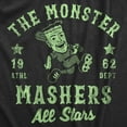 thumbnail image 2 of Mens The Monster Mashers All Stars T Shirt Funny Halloween Baseball Team Tee for Guys Graphic Tees, 2 of 9