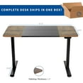 thumbnail image 5 of VIVO Black and Rustic Vintage Brown Wood Electric 47" x 24" Sit Stand Desk, 5 of 9