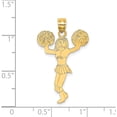 thumbnail image 4 of 14k Cheerleader wPom-Poms Charm Yellow Gold Solid Polished Unique Timeless Bring sparkle and sophistication to your day, 4 of 4