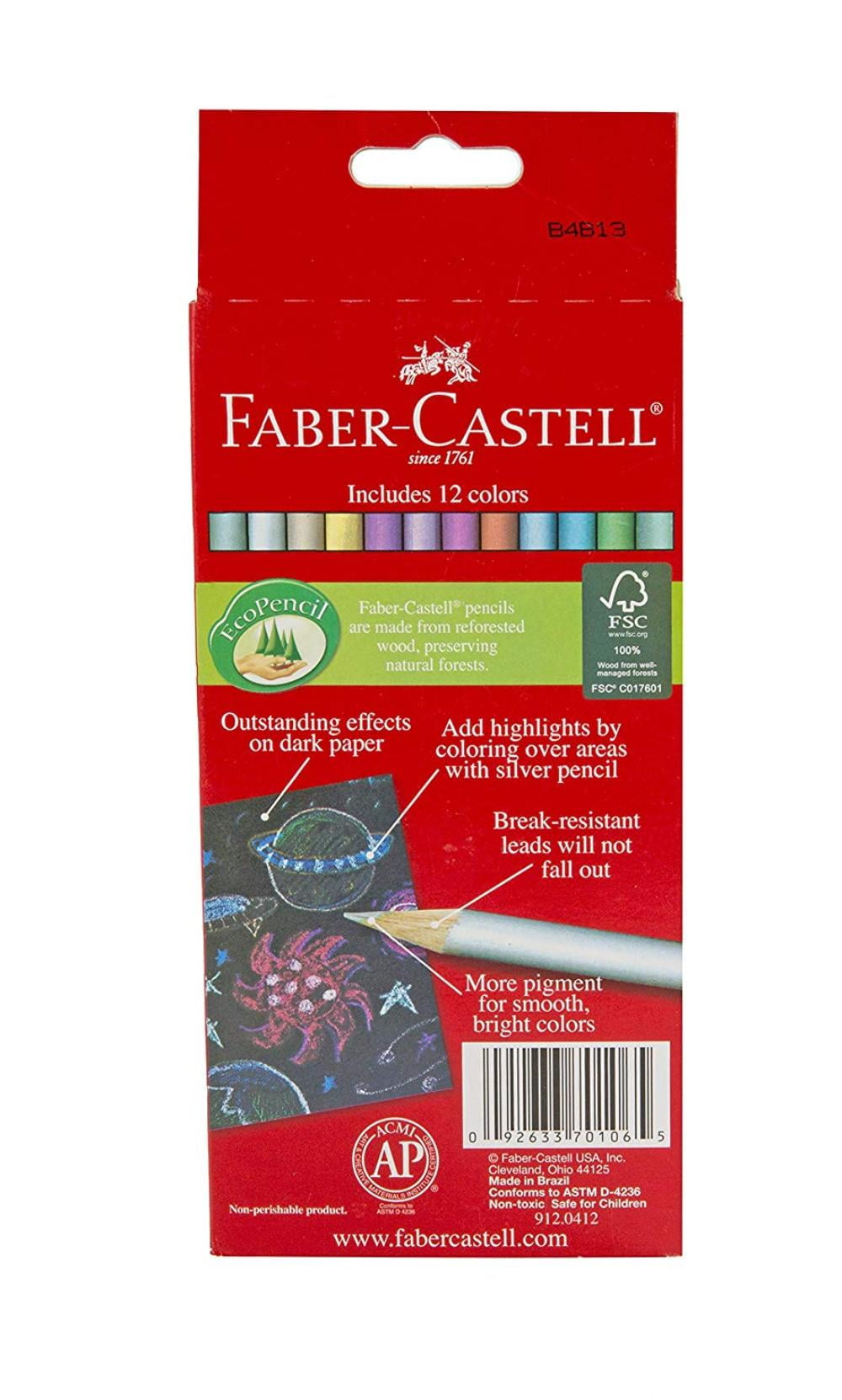 Art Pencils & Charcoal 12 Break Resistant Coloring Pencils Faber