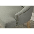 thumbnail image 4 of Gray Linen - Look Polyester - Wingback & Button Tufted Style - Formal Dining Setting - Brings Traditional Charm, 4 of 5