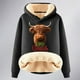 thumbnail image 4 of WILLBEST Sudadera Deportiva para Mujer con Capucha y Estampado Navideño de Vaca XX-Grande, 4 of 4