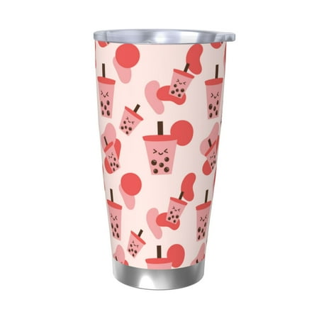 

Goofa Milk Tea5 for 20 oz Skinny Tumbler Stainless Steel Coffee Mug Slim Vacuum Insulated Travel Cup Car Cup-Without Straw