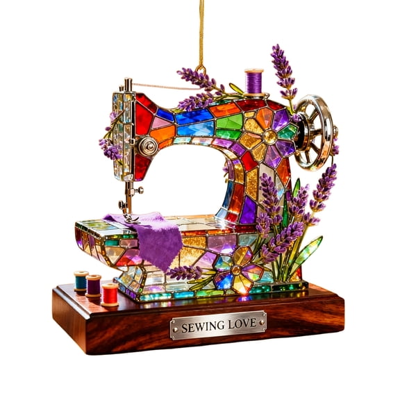 Eoozwa Sewing Suncatcher Ornament Plastic Hanging Decor for Window Christmas Holiday Light Catcher Decorative Art Piece Home Gift