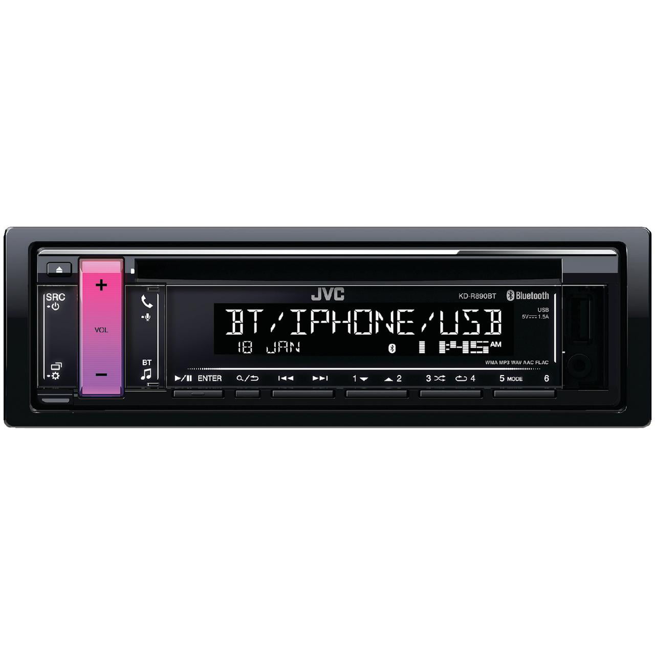 JVC KD-R890BT 1-DIN Car Stereo In-Dash CD MP3 USB AM//FM Receiver w// Bluetooth