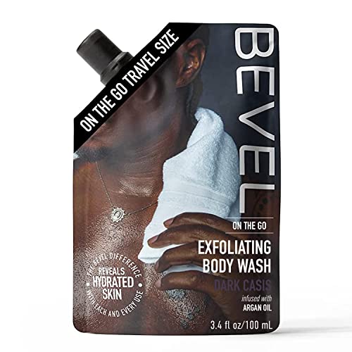 Bevel Exfoliating Body Wash for Men, Dark Cassis Scent with Charcoal