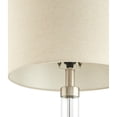 thumbnail image 2 of Livabliss Peninsula Cottage Accent Table Lamp, 28-inch, Nickel/Clear with Beige Shade, 2 of 5