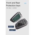 thumbnail image 4 of Key Fob Cover Compatible with Chevrolet Silverado Traverse Equinox GMC Sierra 1500 2500HD 2021-2025 Leather/Zinc Alloy 5 Button Keychain Case Holder Protector,Green-short Keychain, 4 of 9