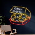 thumbnail image 2 of Handmadetneonsign Custom Kitten Nuggets Neon Sign, Cat Chicken Nuggets Led Sign, Fried Chicken Cat, 2 of 5