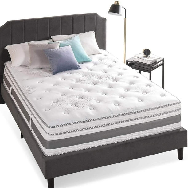 Zinus 14 Inch Gel Memory Foam Pocket Spring Hybrid Mattress / Pocket