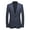 Navy, variant on Men's Striped Suit Jacket Single Row Single Button Business Performance Costume Suit Top White