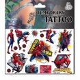 thumbnail image 4 of Spiderman Tattoos - 4 Sheets - Children's Tattoos - Avengers Multicolored, 4 of 5