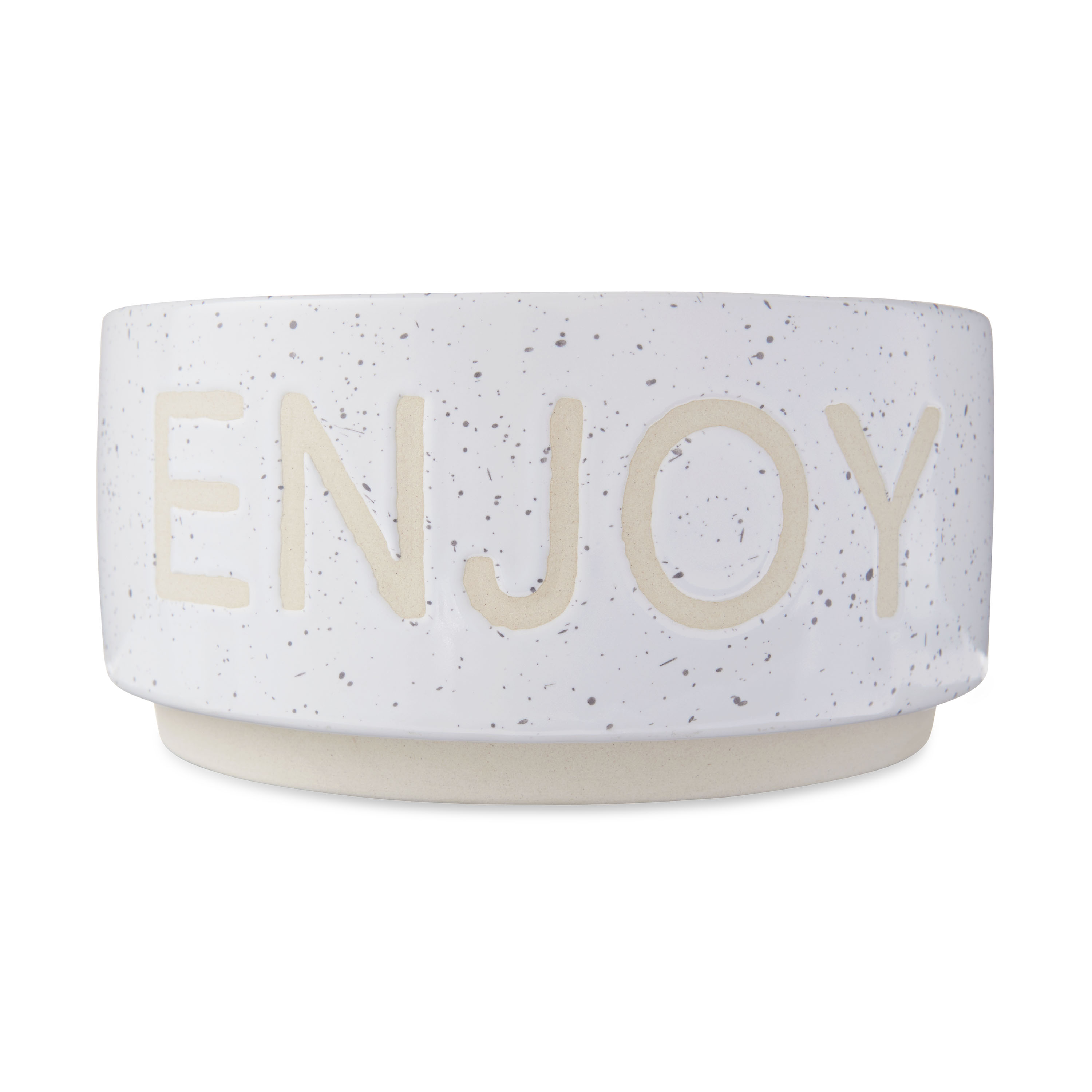 Vibrant Life Ceramic Pet Bowls for Dogs, White, Set of 2