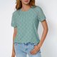 thumbnail image 5 of Pantalones Cortos para las Mujeres Impresión Sexy Cómodo Bolsillo de Manga Corta, Botón Top Blusa Camiseta, 5 of 8
