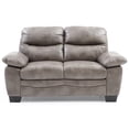 thumbnail image 3 of Glory Furniture Marta Faux Leather Loveseat in Gray, 3 of 5