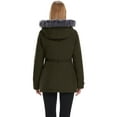 thumbnail image 6 of Wantdo Women's Warm Coat Quilted Winter Jacket Windproof Hooded Parka Jacket Army Green XL, 6 of 12