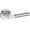 Chrome, variant on Baldwin PVRIDCRR260 Riddling Privacy Door Lever Set - Chrome