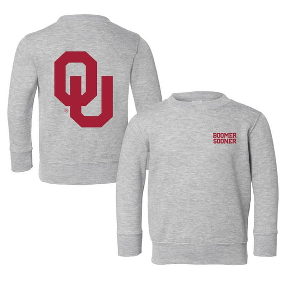 Toddler Chad & Jake Heather Gray Oklahoma Sooners Logo Pullover Sweatshirt