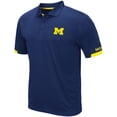 thumbnail image 2 of Men's Colosseum Navy Michigan Wolverines Santry Lightweight Polo, 2 of 3