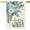 Winter Flower, variant on Hello Winter Blue Flower Garden Flag 12.5 x 18 Inch Double Sided Burlap Winter Blue Flower Snowflake Pinecone Christmas Small Yard Flag Holiday Seasonal Outdoor Outside Decoration