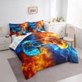 thumbnail image 3 of Homewish Abstract Gradient Gamepads 7-Piece Bedding Comforter Set for Boys Girls,Video Game King Bedding Sets,Blue Orange Ultra Soft Bed Sheets,Luxury Bedroom Decor,Reversible, 3 of 8