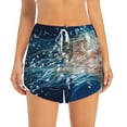 thumbnail image 2 of Sigee White Jellyfish Dansing in the Ocean for Women's Athletic Shorts High Waisted Running Shorts Pocket Sporty Short Gym Elastic Workout ShortsXX-Large, 2 of 9