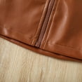thumbnail image 7 of Toddler Kids Baby Girls Long Sleeve Ruffle T Shirt Tops PU Leather Zipper Skirts 2PCS Outfits Clothes Set, 7 of 7