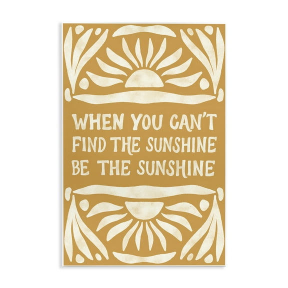 Stupell Industries Boho Be The Sunshine Text & Numbers Painting Unframed Art Print Wall Art, 10 x 15