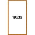 thumbnail image 2 of 19x35 Honey Brown Real Wood Picture Frame Width 0.75 inches | Interior Frame Depth 0.5 inches |, 2 of 8