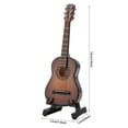 thumbnail image 3 of Miniature Guitar Model Decor,Mini Guitar ,Mini Toys Worlds Smallest,Miniature Wooden Guitar Model Display Mini Musical Ornaments Craft Home Decor 10CM-Brown, 3 of 8
