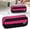 Hot Pink, variant on YSKING Large Capacity Hot Pink Pencil Case,8.66in Triple Zipper Oxford Pouch,Multi Compartment Stationery Organizer for Office College Makeup Storage,Single Aesthetic Pen Storage Bag