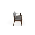 thumbnail image 2 of Amherst Wood Reception Waiting 4-Seat Chair / Walnut Wood / Gray / Gray, 2 of 5