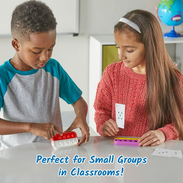 hand2mind Ten Frame Sensory Bubble Poppers, Push Pop Fidget Toy