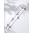 thumbnail image 3 of CACA LADY Womens Red Anklet 925 Sterling Silver July Birthstone Anklets for Women Garnet Birthday Summer Jewelry for Mom Wife Her, 3 of 6