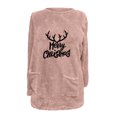 thumbnail image 4 of Puntoco Blusa de manga larga cálida con cuello redondo y estampado suelto de invierno para mujer Puntoco Puntoco-2765, 4 of 4