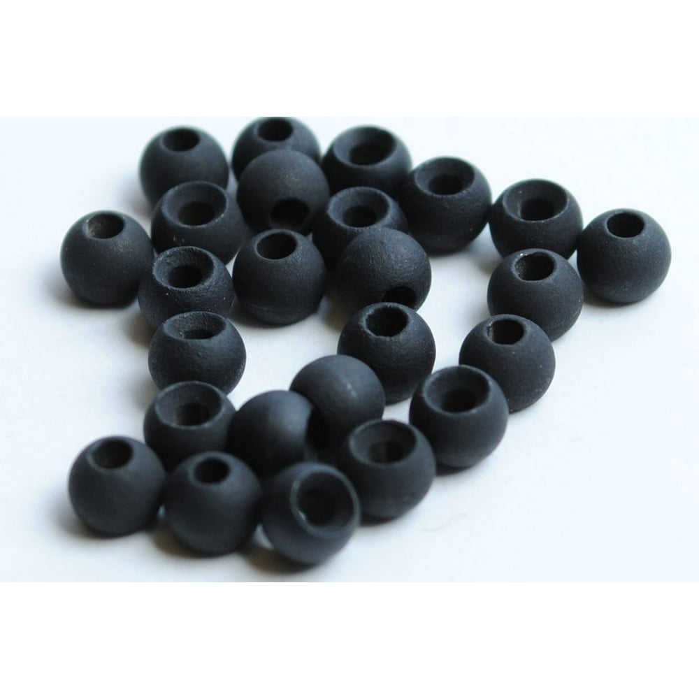 Tungsten Beads for Fly Tying 100 Pack (Matte Black, 5.5 mm (7/32