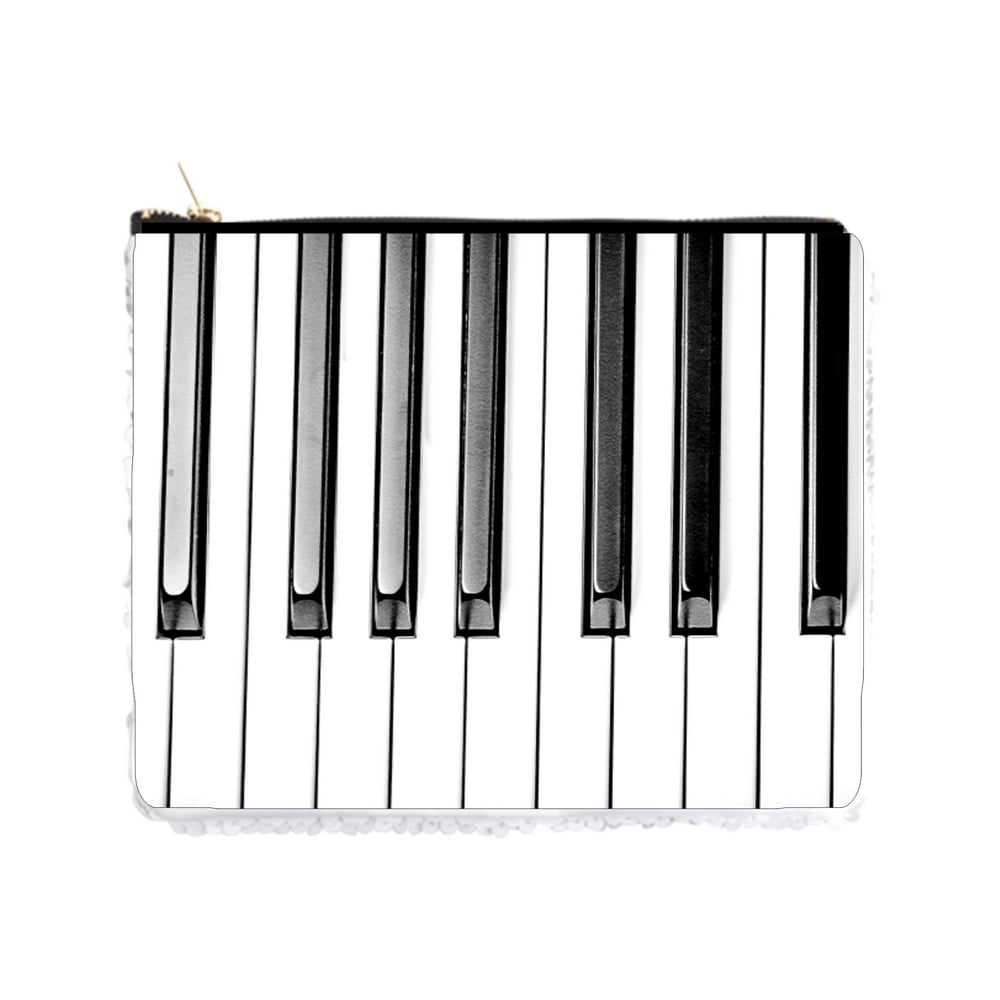 Pencil Holder Music Piano Keys Holder Pouch Gold / Silver