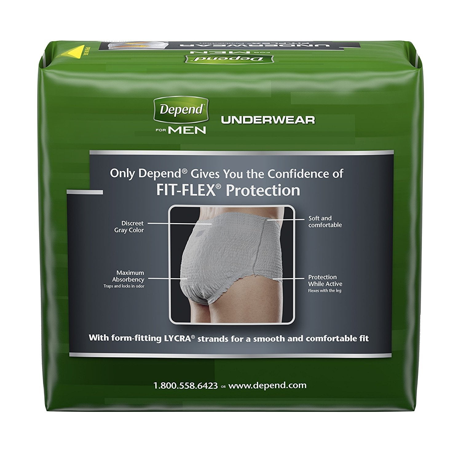 Depend Men Maximum Absorbency Underwear, Small/Medium 19 ea (Pack of 4)