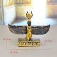 thumbnail image 4 of Escultura de resina de la diosa egipcia, artesanía, adornos de recuerdo de Isis, alas extendidas, arrodillada, modelado de la Tierra, decoración, 4 of 5