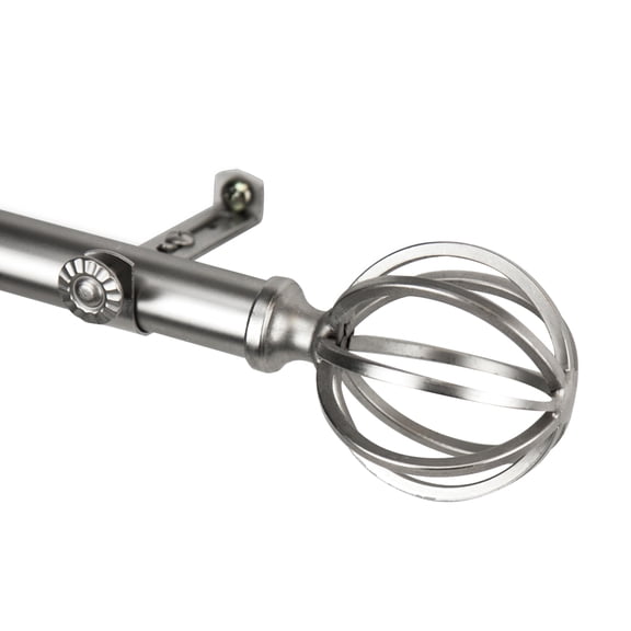 Rod Desyne Cage 13 by 16" Decorative Window Curtain Rod - Satin Nickel