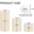 thumbnail image 2 of 3PCS Cylinder Stands for Party with Acrylic Plates, Foldable Cylinder Pedestal Stand, Buffet Risers, Food Risers for Buffet Table, Weddings, Baby Showers, Birthday, Events Centerpieces Decor (5.9"+9.8, 2 of 7