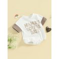 thumbnail image 2 of Bagilaanoe Newborn Baby Boy Summer Rompers Contrast Color Short Sleeve Bodysuits 3M 6M 12M 18M Infant Casual One Piece Short Jumpsuit, 2 of 8