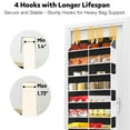 thumbnail image 2 of Over The Door Organizer with 10 Large Pockets and 10 Compartments，Nursery Shelves Baby Organizers,Anti Tilt 80 lb Load Behind Door Storage for Bedroom, Bathroom, Pantry, Nursery, (Black), 2 of 9