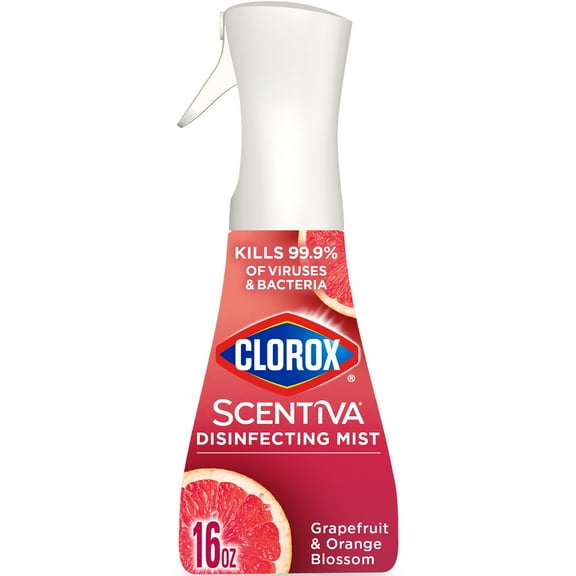 Clorox Scentiva Disinfecting Mist, Grapefruit and Orange Blossom, 16 Fluid Ounces