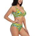 thumbnail image 2 of Daiia Lemon1 Women's Bikini Set Two Piece Swimsuit High Waisted Bikini Adjustable Straps Bikini Perfect for Beach, Pool, and Summer Vacation-X-Large, 2 of 9