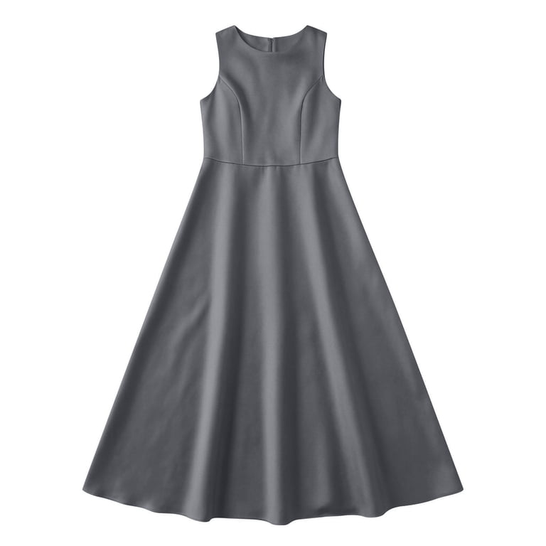 formal dress for piano recital Girls Satin Sleeveless Long bundle