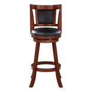 Boraam Avianna Counter Height Swivel Wood Kitchen Bar Stool, Cherry Finish