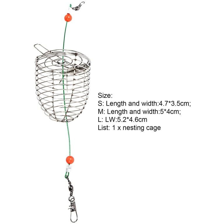 Mightlink Fishing Bait Cage Reusable Compact Size Rust-proof Wear