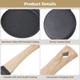 thumbnail image 3 of Nonstick Crepe Pan with Wooden Spreader Tool, 8 in Aluminum Alloy Pancake and Dosa Flat Skillet, Electric Ceramic Gas Induction Compatible Tawa Griddle with Nonstick Coating and Anti-Scald Handle, 3 of 5